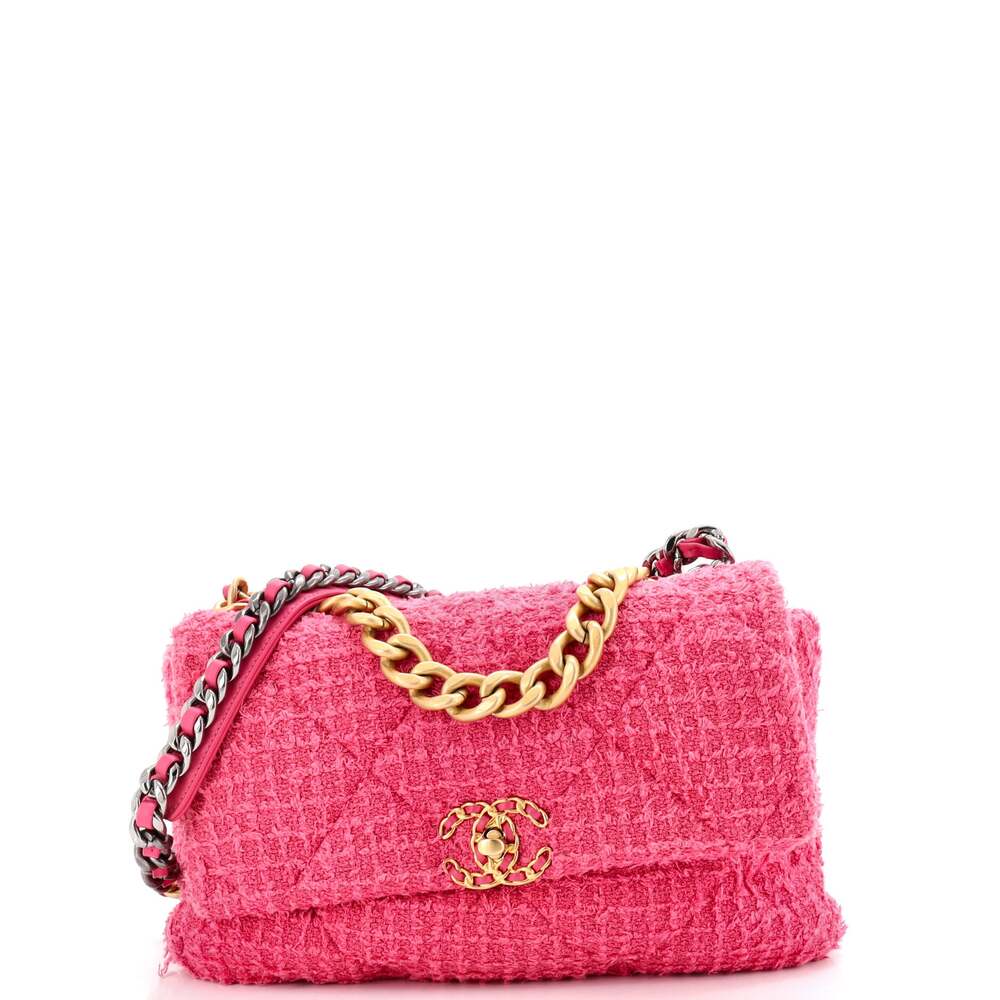 Chanel 19 Flap Bag Quilted Tweed Large #277140C35B